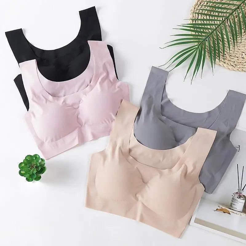 Nouveau soutien-gorge de sport sans couture incroyable pour femmes, rembourré push-up, haut de sport yoga antichoc, grande taille, soutien-gorge d'entraînement de gym, gilet de sport à dos en U