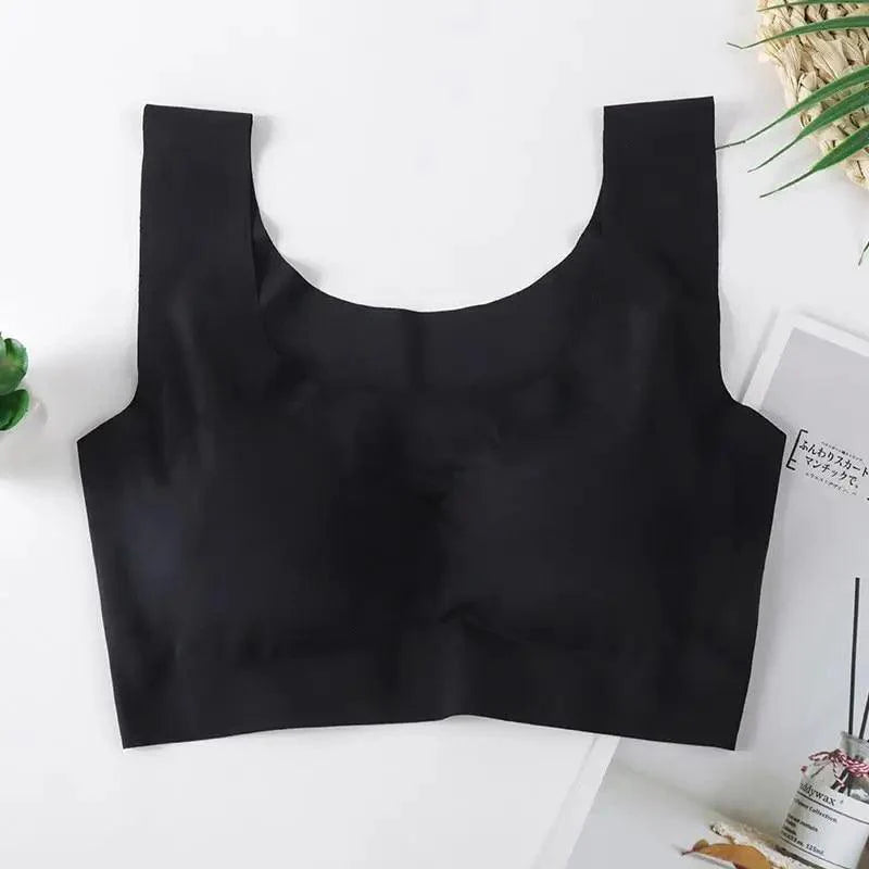Nouveau soutien-gorge de sport sans couture incroyable pour femmes, rembourré push-up, haut de sport yoga antichoc, grande taille, soutien-gorge d'entraînement de gym, gilet de sport à dos en U