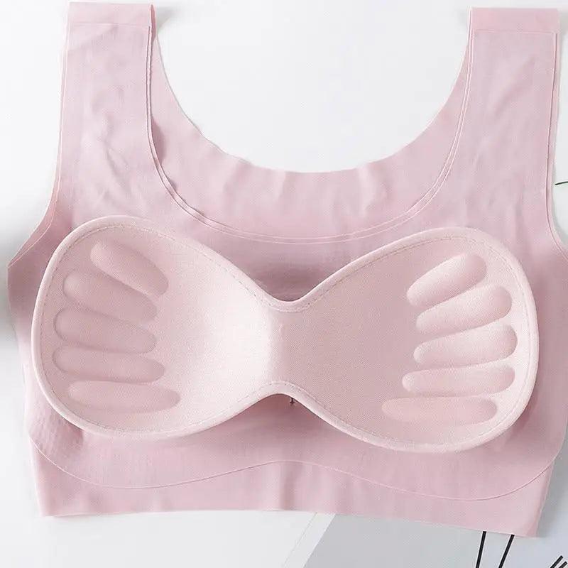 Nouveau soutien-gorge de sport sans couture incroyable pour femmes, rembourré push-up, haut de sport yoga antichoc, grande taille, soutien-gorge d'entraînement de gym, gilet de sport à dos en U
