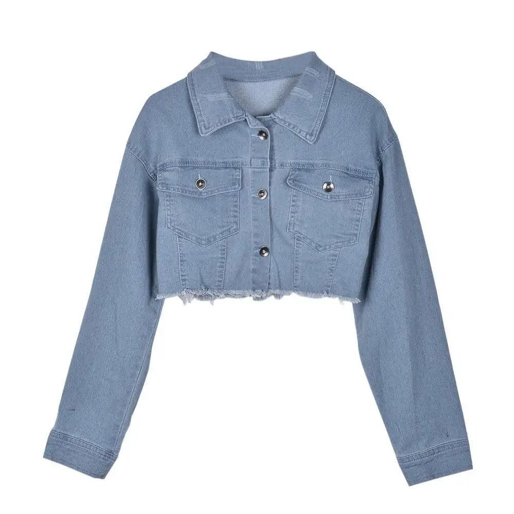Nouvelles incroyables vestes en jean déchirées pour femmes, sexy, printemps, vintage, décontractées, courtes, à manches bouffantes, manteau d'hiver, streetwear