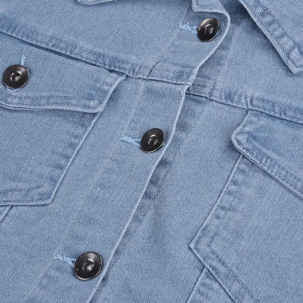 Nouvelles incroyables vestes en jean déchirées pour femmes, sexy, printemps, vintage, décontractées, courtes, à manches bouffantes, manteau d'hiver, streetwear