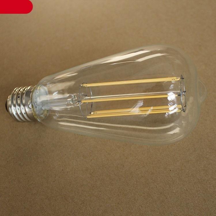 Nouvelle ampoule Edison rétro LED, lumière Vintage, dimmable, verre ambré, filament antique, filament cage d'écureuil, ampoule Edison pour lampe de table, restaurant, maison