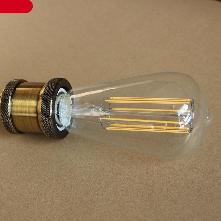 Nouvelle ampoule Edison rétro LED, lumière Vintage, dimmable, verre ambré, filament antique, filament cage d'écureuil, ampoule Edison pour lampe de table, restaurant, maison