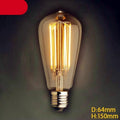 Nouvelle ampoule Edison rétro LED, lumière Vintage, dimmable, verre ambré, filament antique, filament cage d'écureuil, ampoule Edison pour lampe de table, restaurant, maison