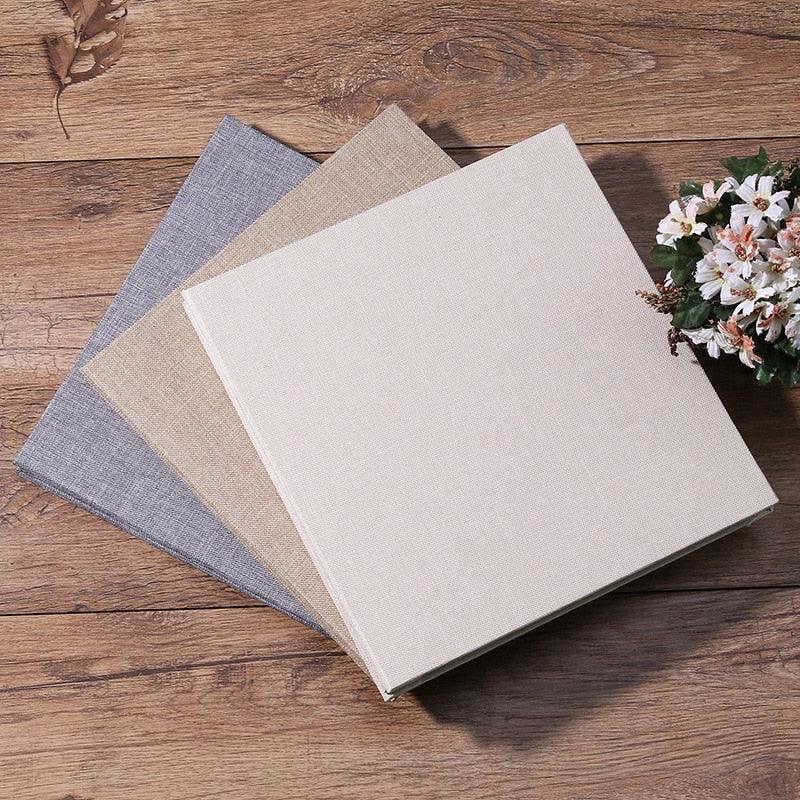 Nouvel Album Photo en Lin de 16 pouces, Cadeau d'Anniversaire pour Amoureux, Photos de Mariage, Album Photo de Bébé, Scrapbooking, Bricolage, Albums d'Artisanat en Papier, Album Photo Rechargeable