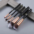 Nouvel Ensemble de Pinceaux de Maquillage Luxueux 12/8/5pcs Yeux Lèvres Sourcils Peigne Cils Éponge Pinceau Ombre à Paupières Silicone Masque Facial Contour Brosses Cosmétiques