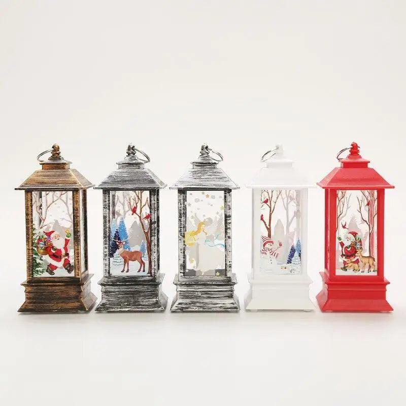 Nouvelle Lampe LED de Luxe pour Ornement de Noël, Lanterne de Bureau Suspendue Père Noël Elan, Lumières Décoratives pour Fête de Noël à la Maison, Cadeau pour Enfants