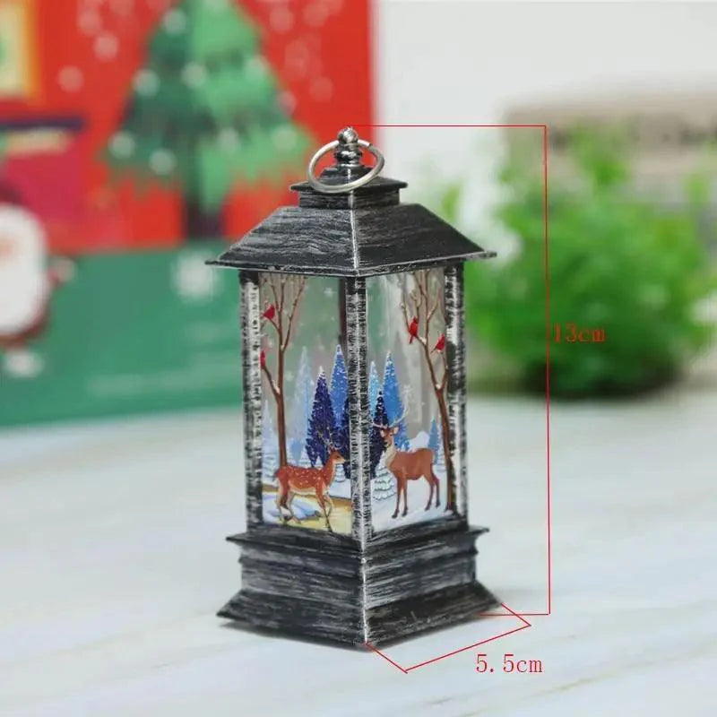 Nouvelle Lampe LED de Luxe pour Ornement de Noël, Lanterne de Bureau Suspendue Père Noël Elan, Lumières Décoratives pour Fête de Noël à la Maison, Cadeau pour Enfants