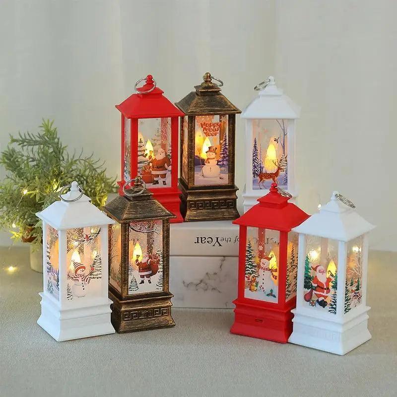 Nouvelle Lampe LED de Luxe pour Ornement de Noël, Lanterne de Bureau Suspendue Père Noël Elan, Lumières Décoratives pour Fête de Noël à la Maison, Cadeau pour Enfants