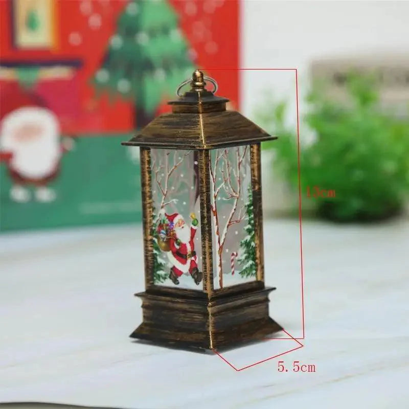 Nouvelle Lampe LED de Luxe pour Ornement de Noël, Lanterne de Bureau Suspendue Père Noël Elan, Lumières Décoratives pour Fête de Noël à la Maison, Cadeau pour Enfants
