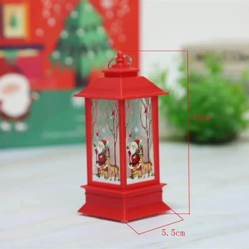 Nouvelle Lampe LED de Luxe pour Ornement de Noël, Lanterne de Bureau Suspendue Père Noël Elan, Lumières Décoratives pour Fête de Noël à la Maison, Cadeau pour Enfants