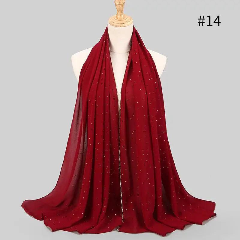 Nouveau foulard de luxe en mousseline dorée, uni, doux et long, pour femmes musulmanes, hijab, châle et écharpe.