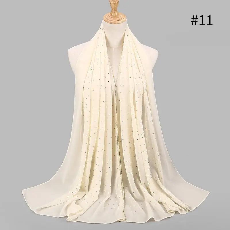 Nouveau foulard de luxe en mousseline dorée, uni, doux et long, pour femmes musulmanes, hijab, châle et écharpe.