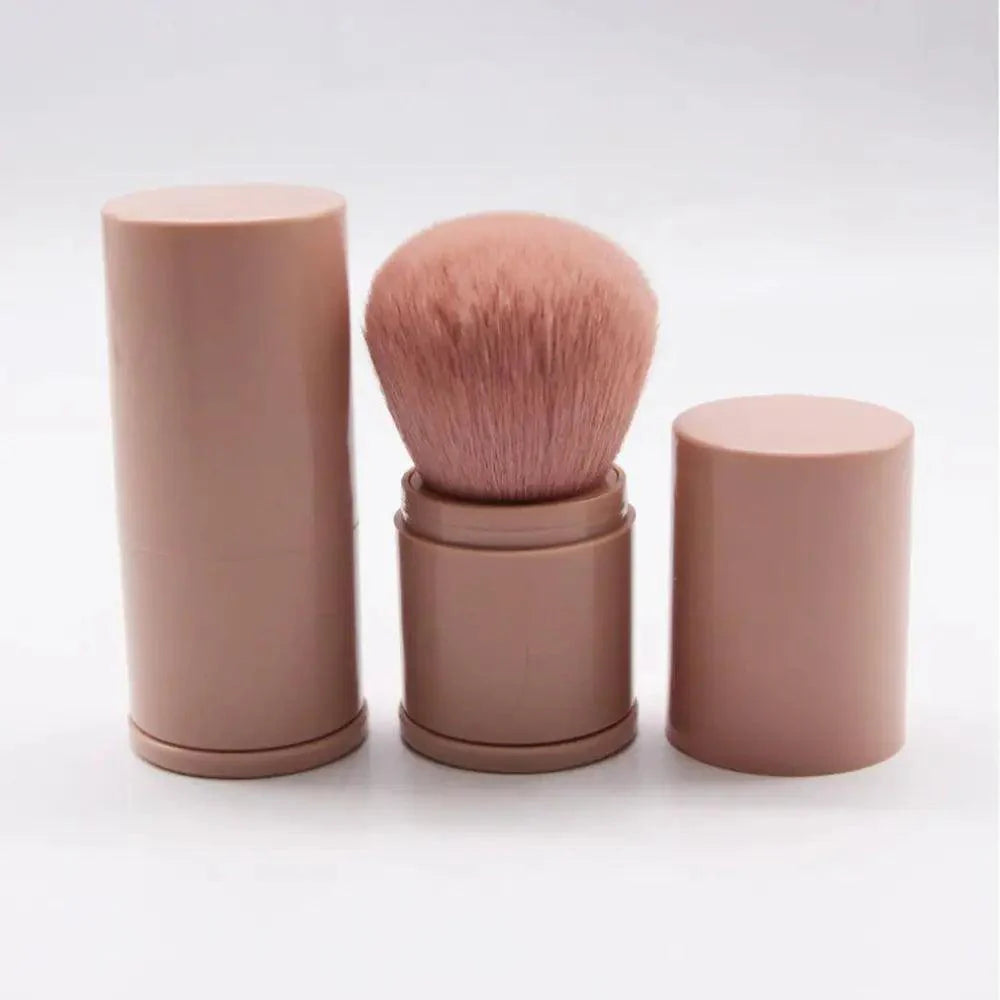 Nouveau Pinceau de Maquillage de Luxe Pratique et Rétractable Un Grand Pinceau à Poudre avec Couvercle Ensemble Complet d'Outils de Beauté Pratique