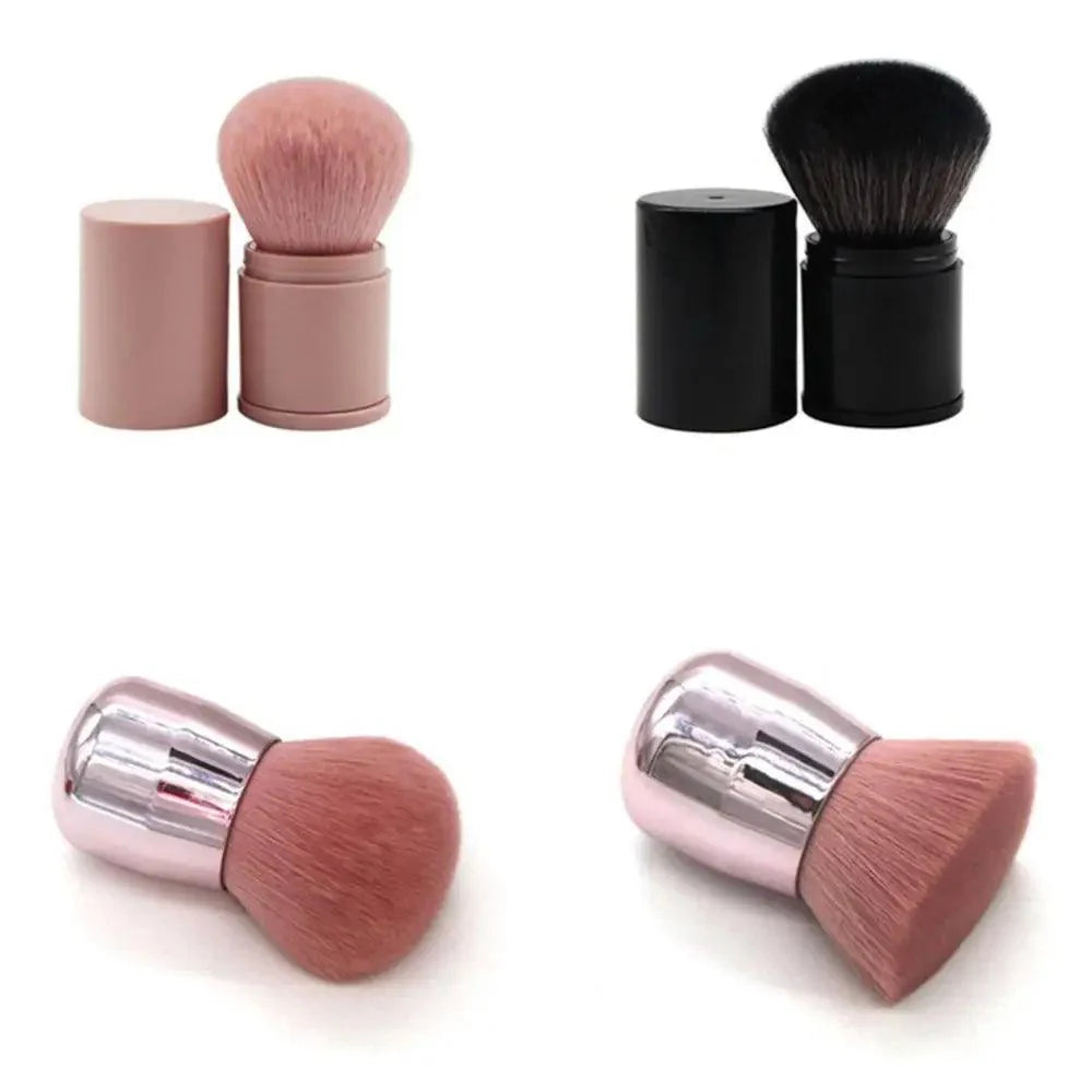 Nouveau Pinceau de Maquillage de Luxe Pratique et Rétractable Un Grand Pinceau à Poudre avec Couvercle Ensemble Complet d'Outils de Beauté Pratique