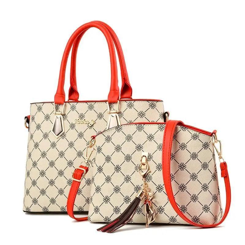 Nouvel ensemble de sacs en cuir de luxe 2 pièces Sac à main pour femmes et filles Sac bandoulière élégant cadeau pour femmes