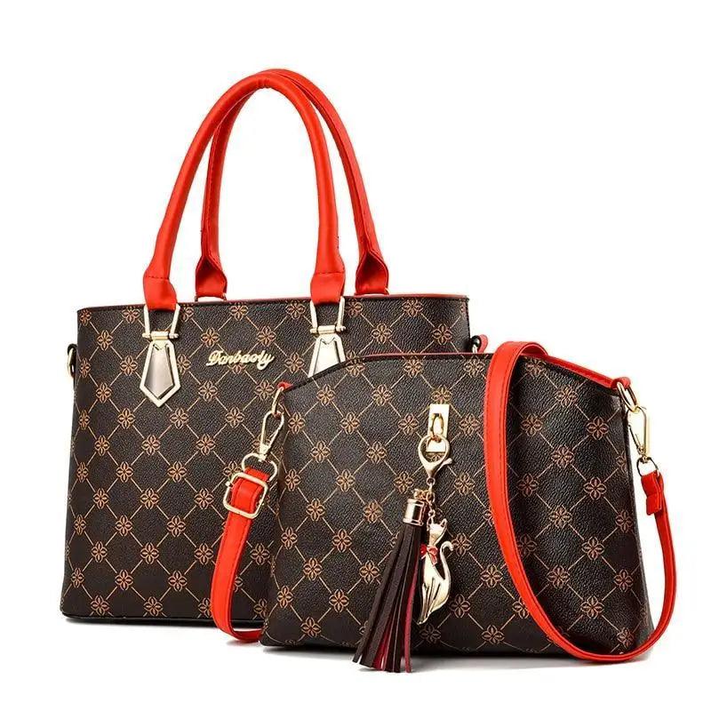 Nouvel ensemble de sacs en cuir de luxe 2 pièces Sac à main pour femmes et filles Sac bandoulière élégant cadeau pour femmes