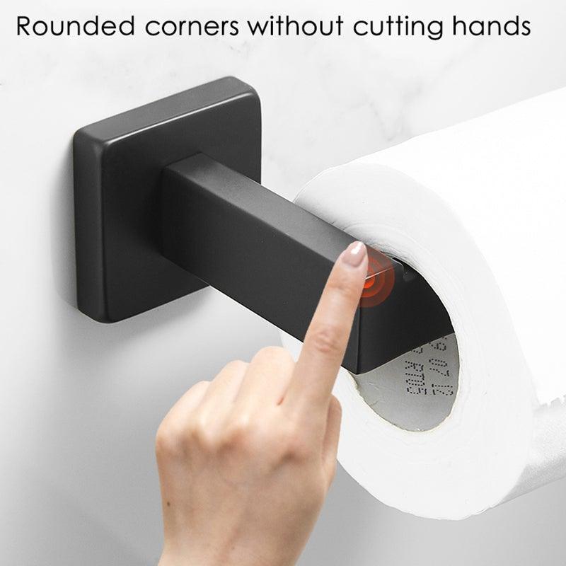 Nouveau support de rouleau de papier toilette mural noir mat en acier inoxydable 304 pour accessoires de salle de bain. Support de rouleau de papier toilette mural noir mat en acier inoxydable 14,5 cm.