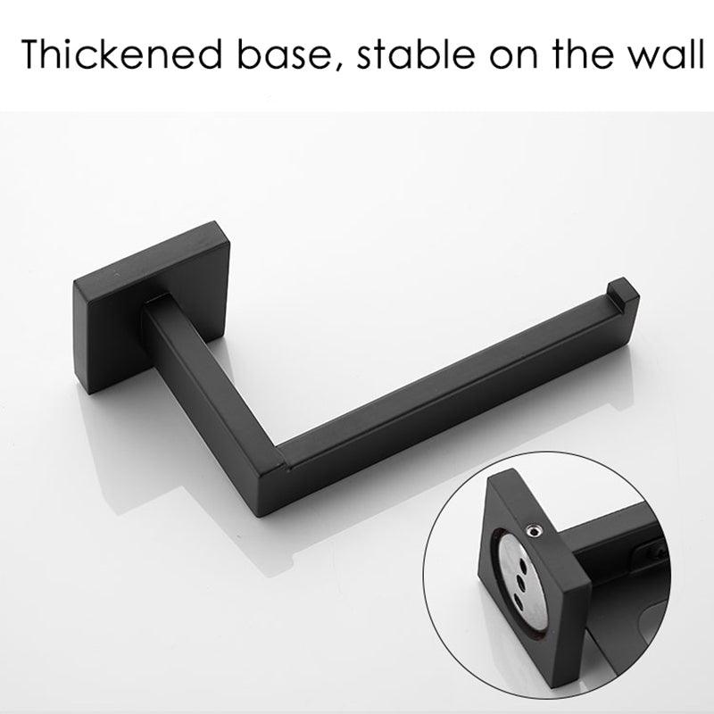 Nouveau support de rouleau de papier toilette mural noir mat en acier inoxydable 304 pour accessoires de salle de bain. Support de rouleau de papier toilette mural noir mat en acier inoxydable 14,5 cm.