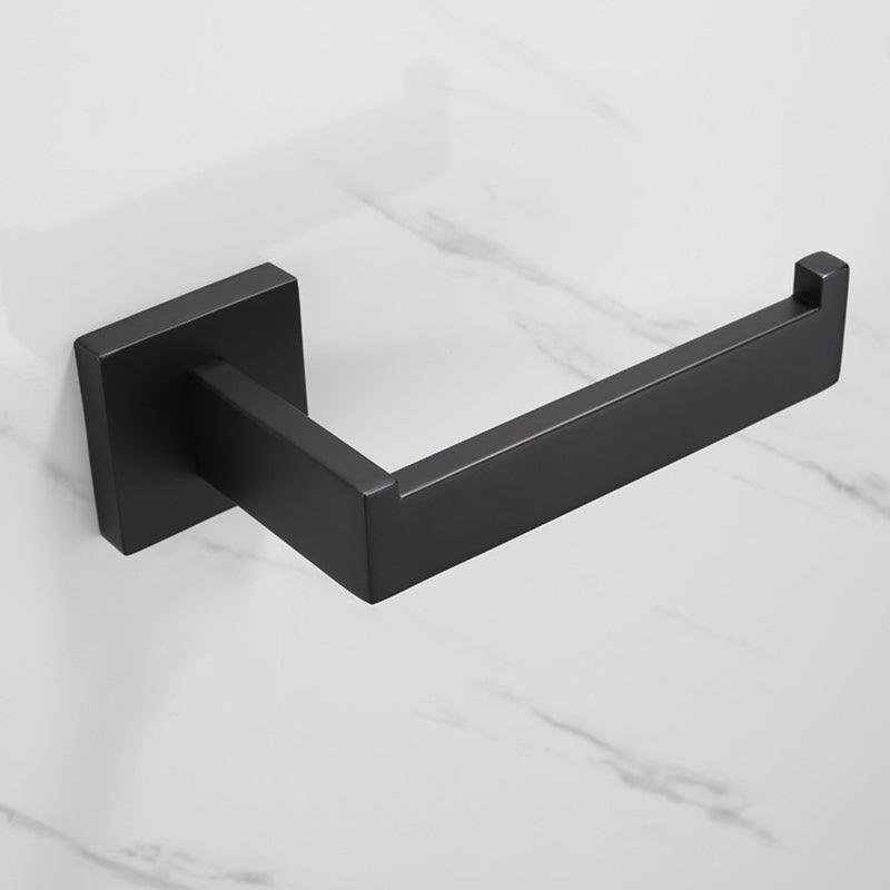 Nouveau support de rouleau de papier toilette mural noir mat en acier inoxydable 304 pour accessoires de salle de bain. Support de rouleau de papier toilette mural noir mat en acier inoxydable 14,5 cm.