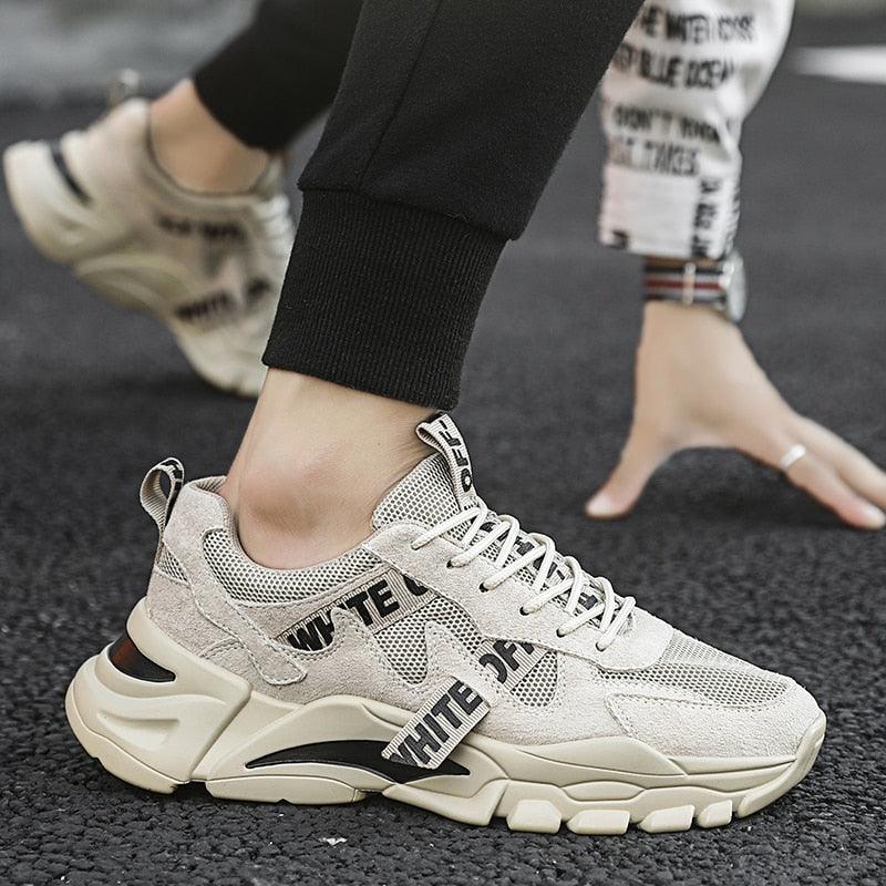 Nouvelles baskets montantes décontractées pour homme, respirantes, sportives, de haute qualité, pour le printemps et l'été, pour la marche, athlétiques, en maille.