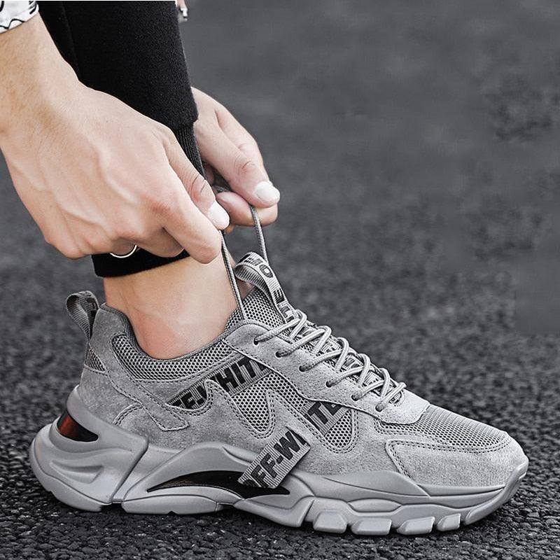 Nouvelles baskets montantes décontractées pour homme, respirantes, sportives, de haute qualité, pour le printemps et l'été, pour la marche, athlétiques, en maille.