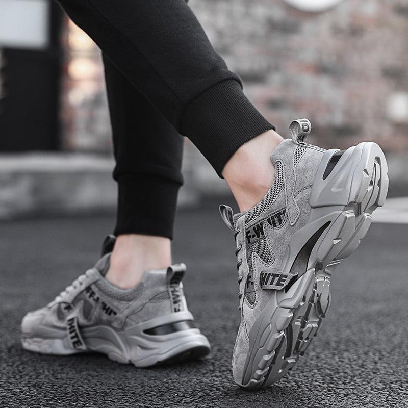 Nouvelles baskets montantes décontractées pour homme, respirantes, sportives, de haute qualité, pour le printemps et l'été, pour la marche, athlétiques, en maille.