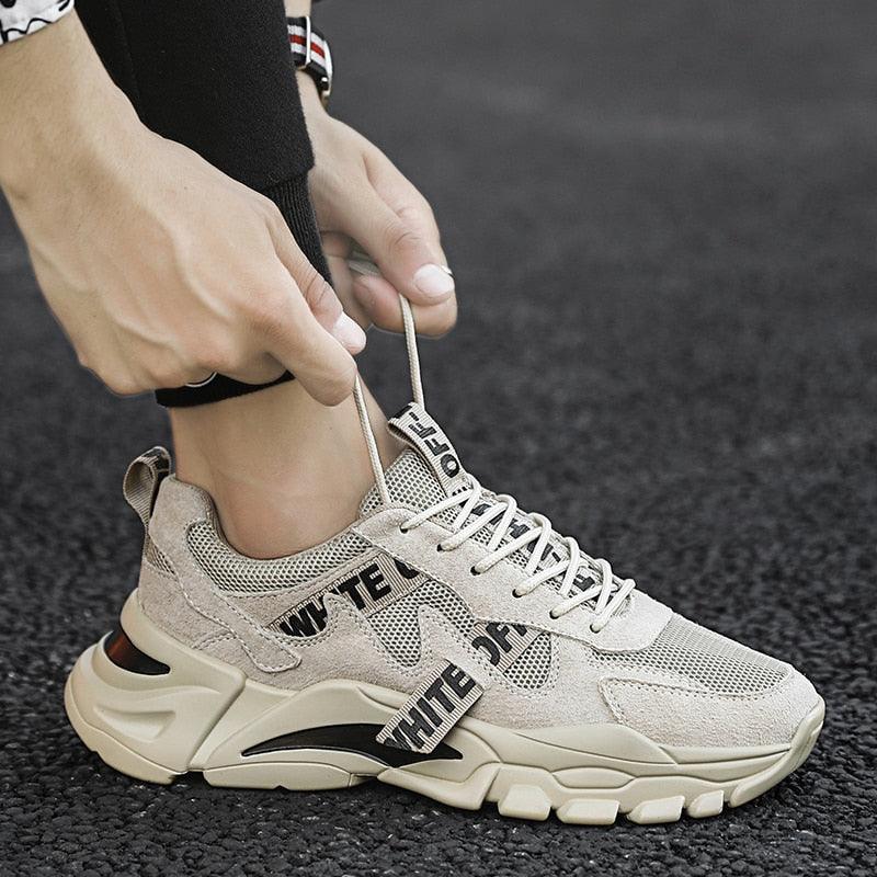 Nouvelles baskets montantes décontractées pour homme, respirantes, sportives, de haute qualité, pour le printemps et l'été, pour la marche, athlétiques, en maille.