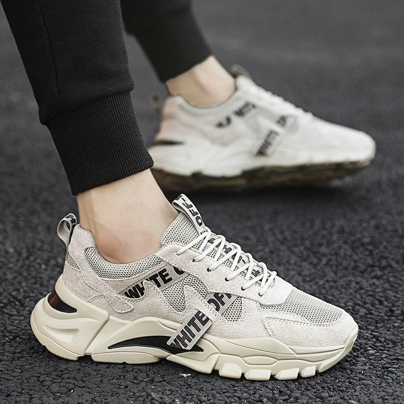 Nouvelles baskets montantes décontractées pour homme, respirantes, sportives, de haute qualité, pour le printemps et l'été, pour la marche, athlétiques, en maille.