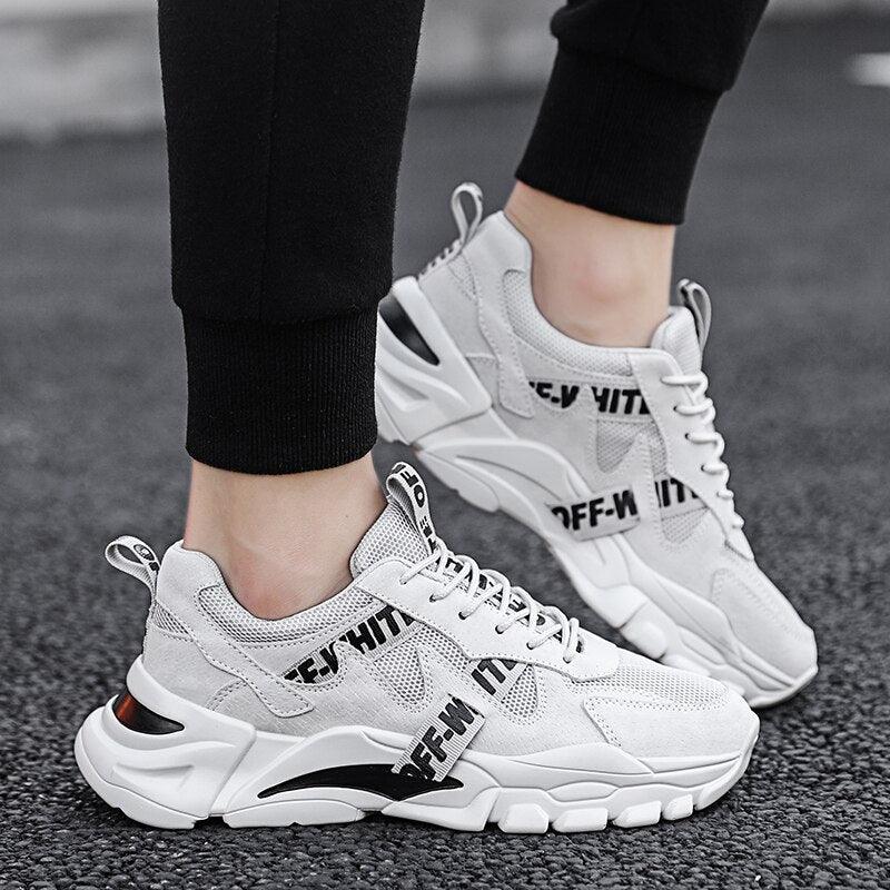 Nouvelles baskets montantes décontractées pour homme, respirantes, sportives, de haute qualité, pour le printemps et l'été, pour la marche, athlétiques, en maille.