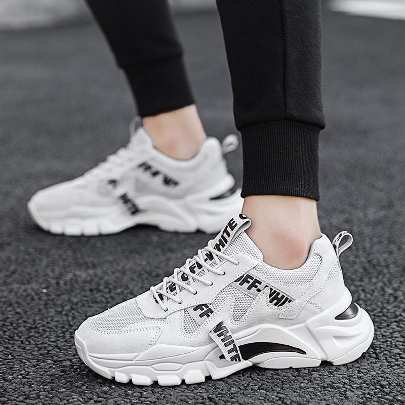Nouvelles baskets montantes décontractées pour homme, respirantes, sportives, de haute qualité, pour le printemps et l'été, pour la marche, athlétiques, en maille.