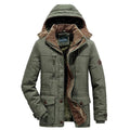 Nouvelle veste d'hiver épaisse et chaude pour homme, imperméable et à capuche, veste d'extérieur décontractée pour homme, veste d'hiver en coton de couleur unie avec plusieurs poches pour homme