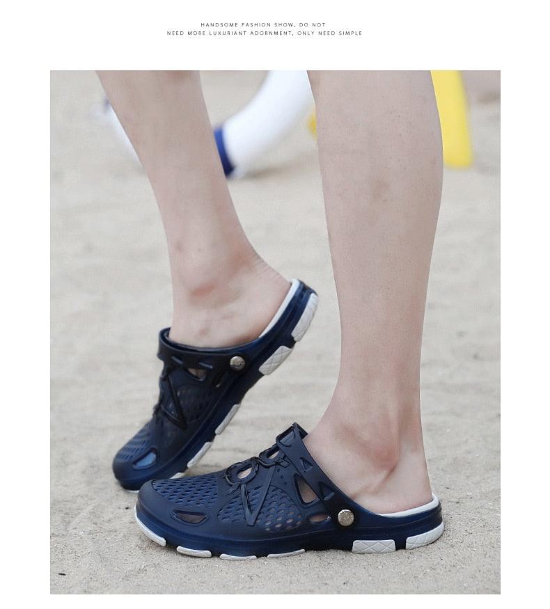 Nouvelles Sandales Homme Tongs d'Été Claquettes Chaussures Décontractées de Plage Extérieur Sandales Aquatiques Chaussures de Plage Extérieur Jardin Piscine Douche Sandales d'Été Claquettes d'Extérieur