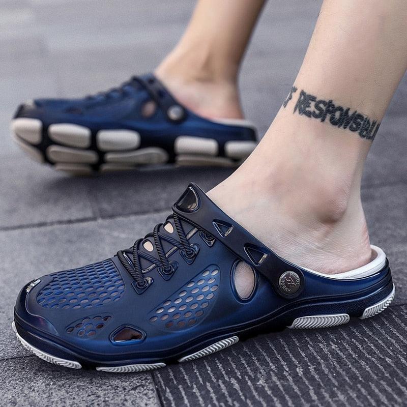 Nouvelles Sandales Homme Tongs d'Été Claquettes Chaussures Décontractées de Plage Extérieur Sandales Aquatiques Chaussures de Plage Extérieur Jardin Piscine Douche Sandales d'Été Claquettes d'Extérieur