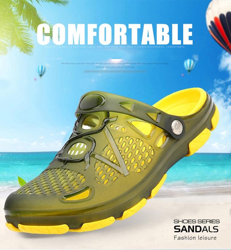 Nouvelles Sandales Homme Tongs d'Été Claquettes Chaussures Décontractées de Plage Extérieur Sandales Aquatiques Chaussures de Plage Extérieur Jardin Piscine Douche Sandales d'Été Claquettes d'Extérieur