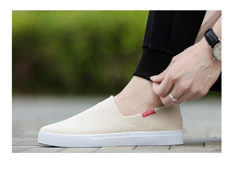 Nouvelles chaussures décontractées plates en toile pour hommes et femmes Chaussures élégantes légères Baskets décontractées pour hommes Baskets blanches modernes et confortables