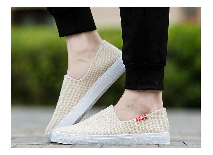 Nouvelles chaussures décontractées plates en toile pour hommes et femmes Chaussures élégantes légères Baskets décontractées pour hommes Baskets blanches modernes et confortables
