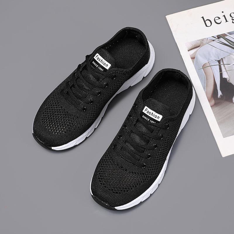 Nouvelles baskets en maille pour femmes, chaussures plates respirantes pour femmes, légères, antidérapantes, pour le sport, la course à pied, chaussures de marche à la mode, respirantes et antidérapantes pour femmes