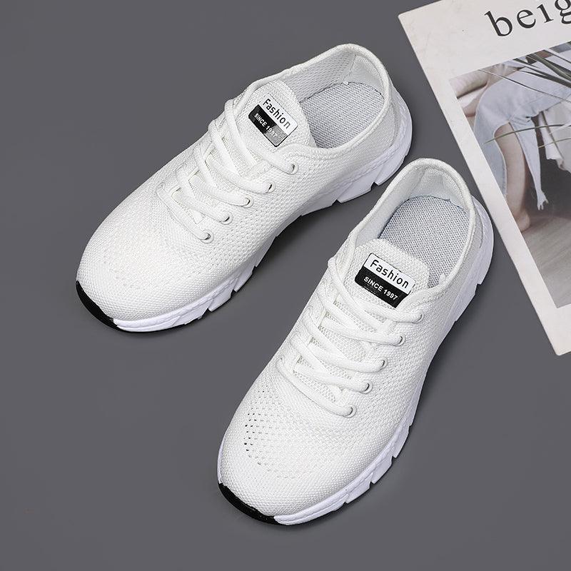 Nouvelles baskets en maille pour femmes, chaussures plates respirantes pour femmes, légères, antidérapantes, pour le sport, la course à pied, chaussures de marche à la mode, respirantes et antidérapantes pour femmes