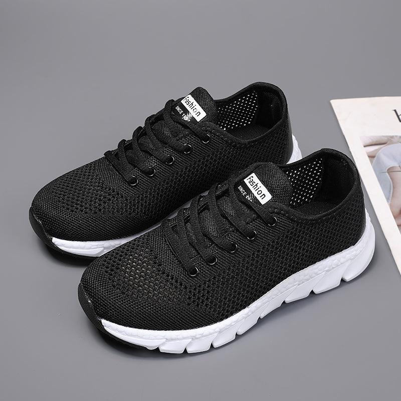 Nouvelles baskets en maille pour femmes, chaussures plates respirantes pour femmes, légères, antidérapantes, pour le sport, la course à pied, chaussures de marche à la mode, respirantes et antidérapantes pour femmes