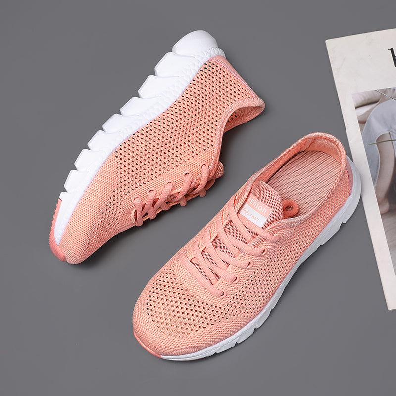 Nouvelles baskets en maille pour femmes, chaussures plates respirantes pour femmes, légères, antidérapantes, pour le sport, la course à pied, chaussures de marche à la mode, respirantes et antidérapantes pour femmes