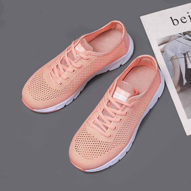 Nouvelles baskets en maille pour femmes, chaussures plates respirantes pour femmes, légères, antidérapantes, pour le sport, la course à pied, chaussures de marche à la mode, respirantes et antidérapantes pour femmes