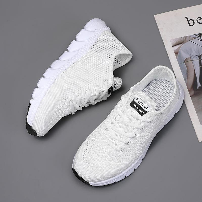 Nouvelles baskets en maille pour femmes, chaussures plates respirantes pour femmes, légères, antidérapantes, pour le sport, la course à pied, chaussures de marche à la mode, respirantes et antidérapantes pour femmes