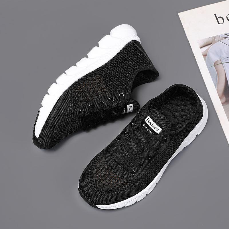 Nouvelles baskets en maille pour femmes, chaussures plates respirantes pour femmes, légères, antidérapantes, pour le sport, la course à pied, chaussures de marche à la mode, respirantes et antidérapantes pour femmes