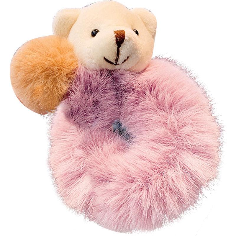 Nouvel élastique à cheveux en fourrure de vison pour femmes, accessoire, bandeau duveteux, chouchou, anneau à cheveux élastique, bracelet de mode, chouchou, bandeau, pompon, anneau élastique pour cheveux.