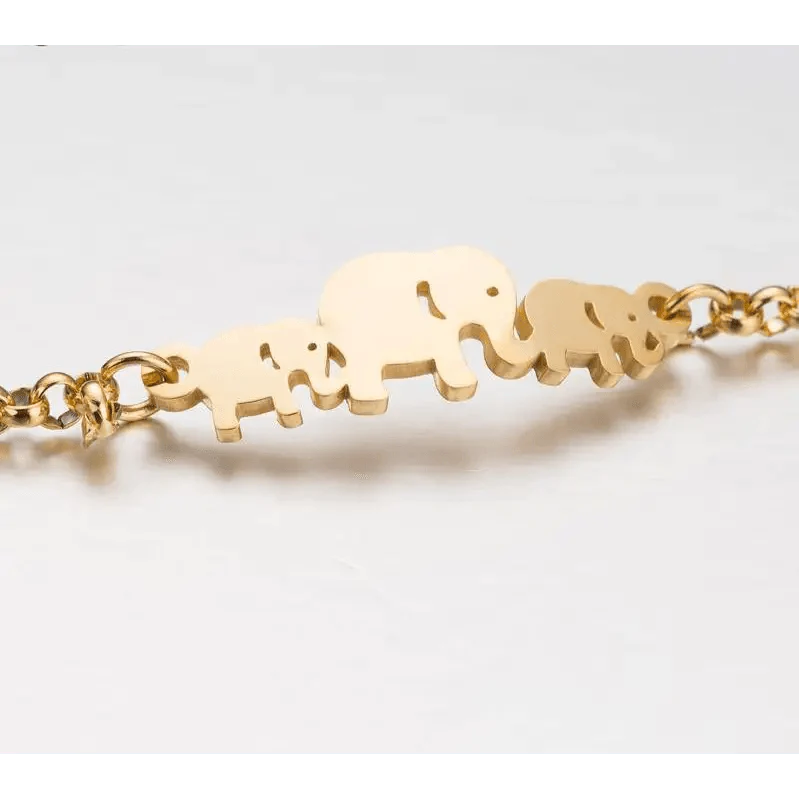 Nouveau bracelet de luxe moderne et élégant en acier inoxydable pour femmes, jolis bracelets de perles d'animaux papillon éléphant, accessoires de bijoux