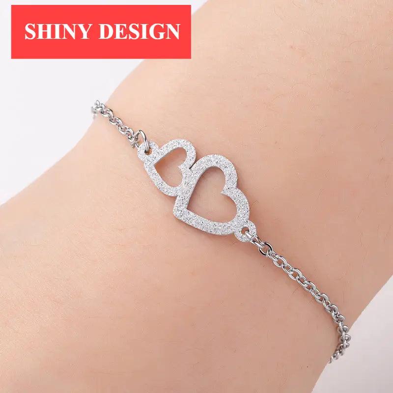 Nouveau bracelet de luxe moderne et élégant en acier inoxydable pour femmes, jolis bracelets de perles d'animaux papillon éléphant, accessoires de bijoux