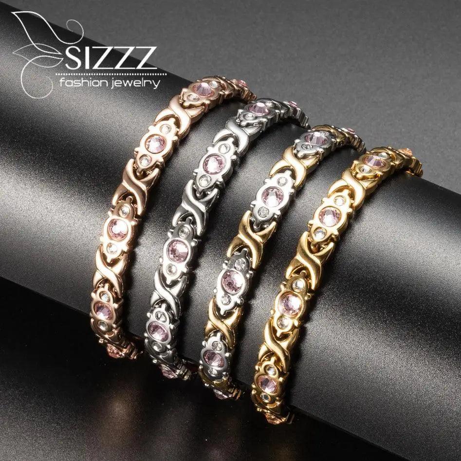 Nouveau Bracelet de Mode Moderne Superbe Élégant Bracelet de Luxe Bracelets Magnétiques Énergie Santé pour Femmes