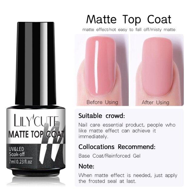 Nouveau vernis à ongles semi-permanent UV gel mat coloré, effet moderne, style luxe pour femmes et filles