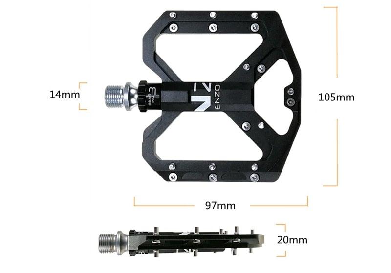 Nouvelles pédales de vélo antidérapantes VTT plates en alliage 9/16 3 roulements pour vélos de route, pédales de VTT, pédales de vélo plates 9/16 légères, pédales de vélo de route à roulements scellés en fibre de carbone